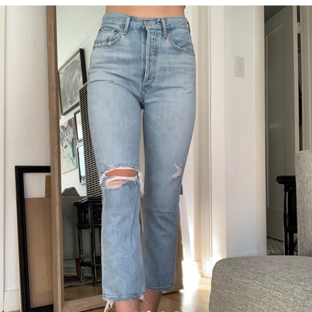 AGOLDE Riley Distressed Jeans - Picture 2 of 4